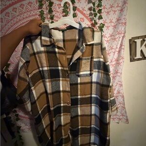 Plaid Button-Up Shirt